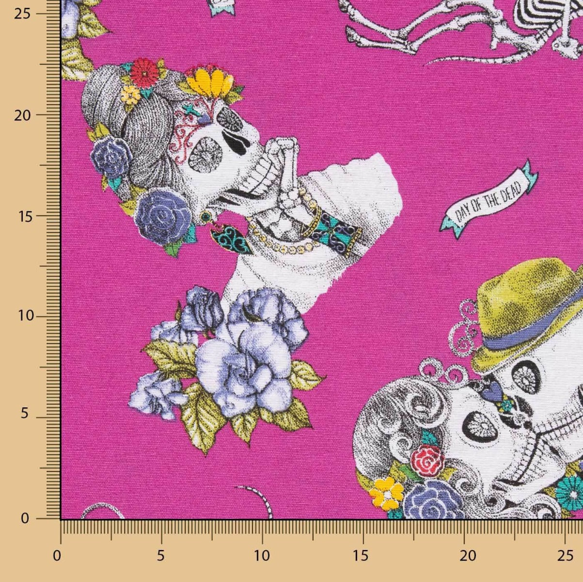 Toile imprimée crânes mexicains - Ribes y Casals