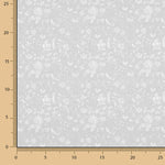 Percal imprimé Block Flowers Gris - Ribes y Casals