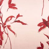 Satin de viscose imprimé floral aquarelle rouge - Ribes y Casals
