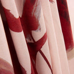Satin de viscose imprimé floral aquarelle rouge - Ribes y Casals