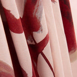 Satin de viscose imprimé floral aquarelle rouge - Ribes y Casals