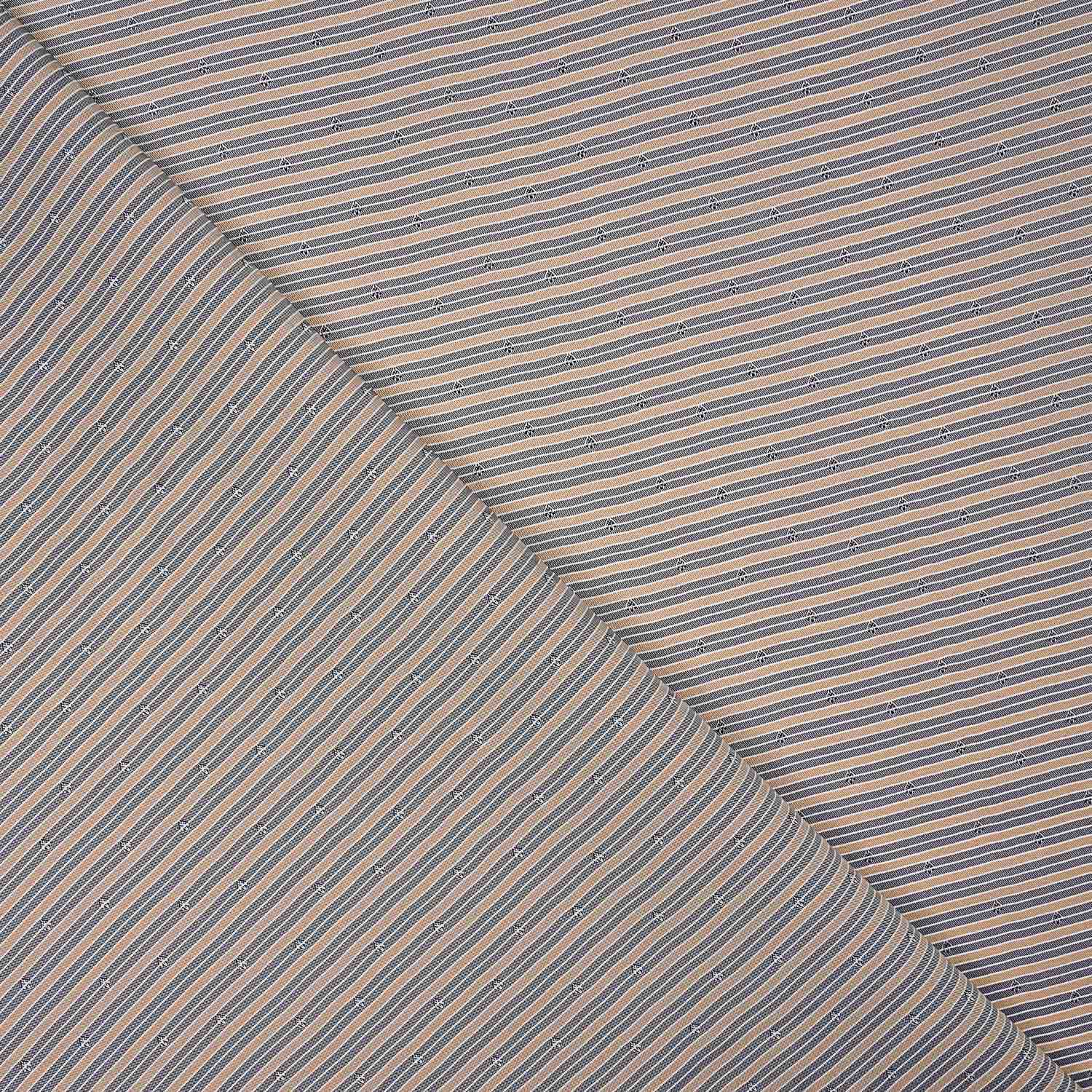 Reste de doublure à rayures marron Jacquard 180 x 140 cm - Ribes y Casals