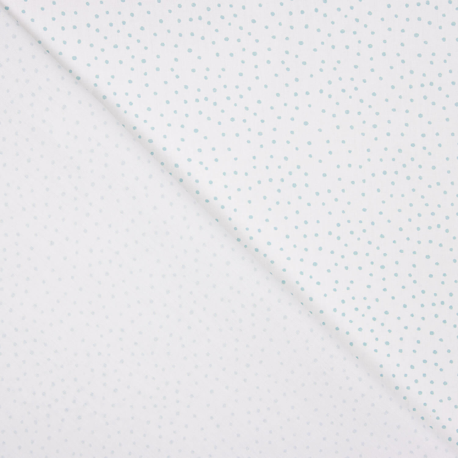 Percal imprimé à pois turquoise et blanc - Ribes y Casals