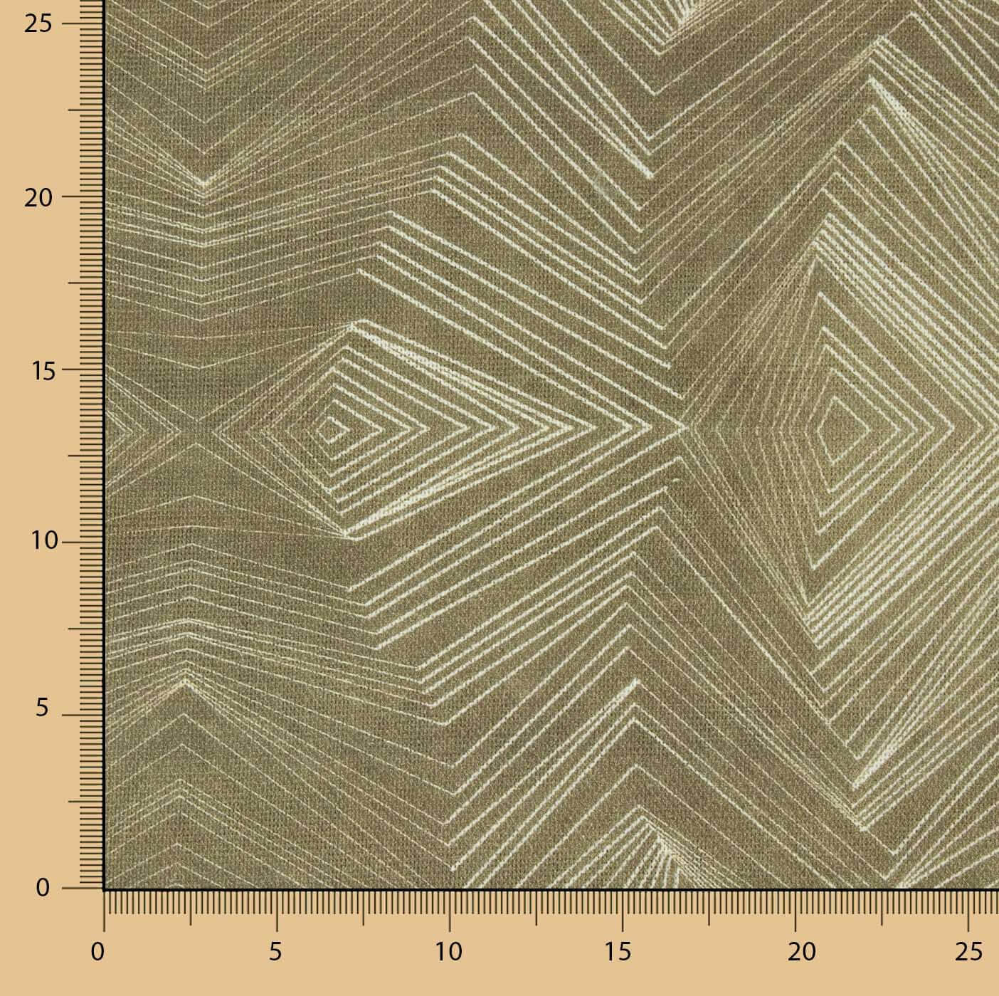 Lin et jute imprimé géométrique Terre - Ribes y Casals