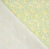 Percal imprimé bouquet jaune vert - Ribes y Casals