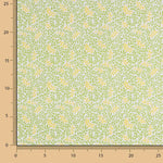 Percal imprimé bouquet jaune vert - Ribes y Casals