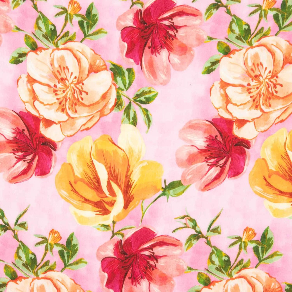 Viscose rose jardin tropical - Ribes y Casals