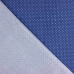 Percal imprimé fond bleu à pois blancs - Ribes y Casals