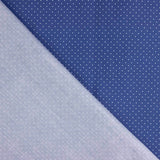 Percal imprimé fond bleu à pois blancs - Ribes y Casals
