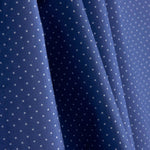 Percal imprimé fond bleu à pois blancs - Ribes y Casals