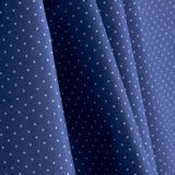 Percal imprimé fond bleu à pois blancs - Ribes y Casals
