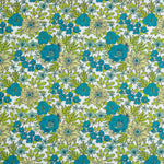 Percal imprimé fleurs turquoise Fresh - Ribes y Casals