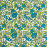 Percal imprimé fleurs turquoise Fresh - Ribes y Casals