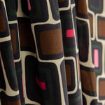 Satin de viscose rétro imprimé géométrique - Ribes y Casals