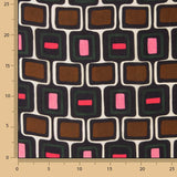 Satin de viscose rétro imprimé géométrique - Ribes y Casals