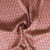 Retro Geo rose polyester satin - Ribes y Casals