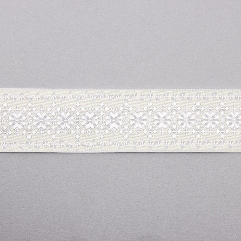 Ruban Fantaisie Jacquard Ivoire - Ribes y Casals