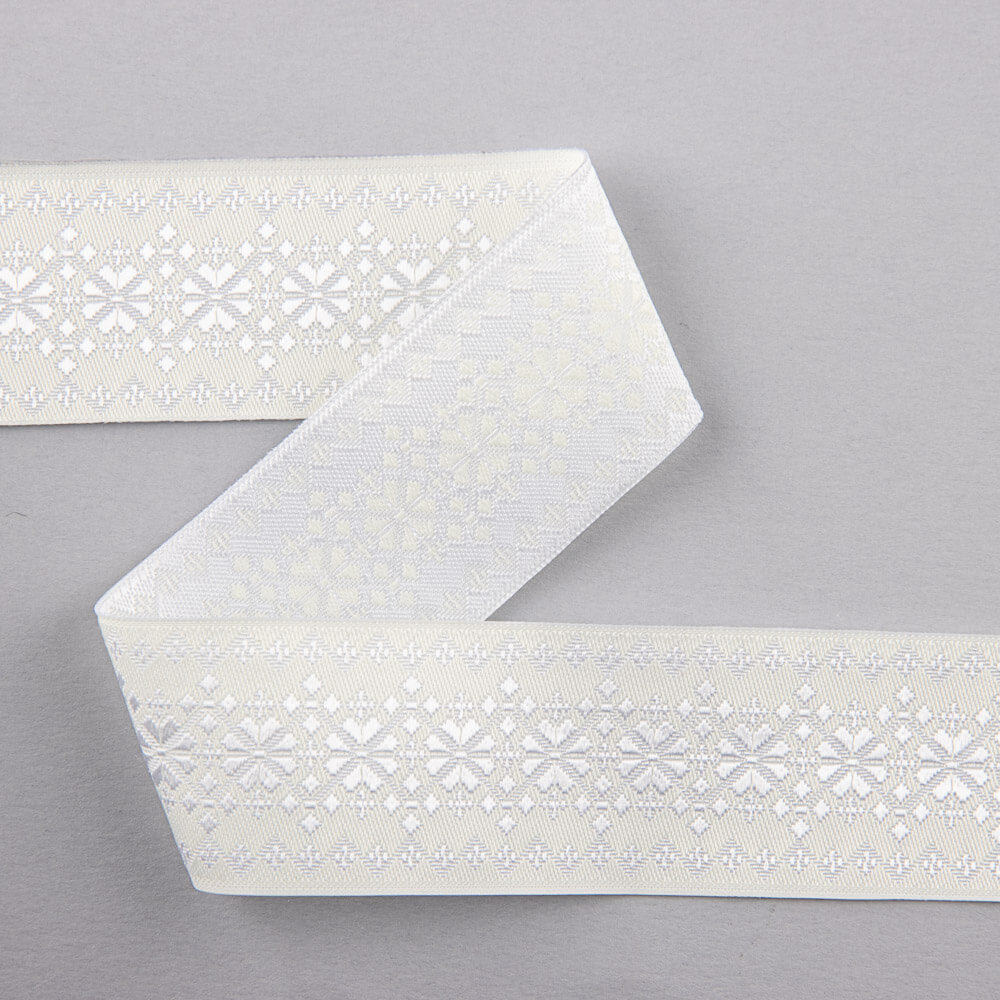 Ruban Fantaisie Jacquard Ivoire - Ribes y Casals