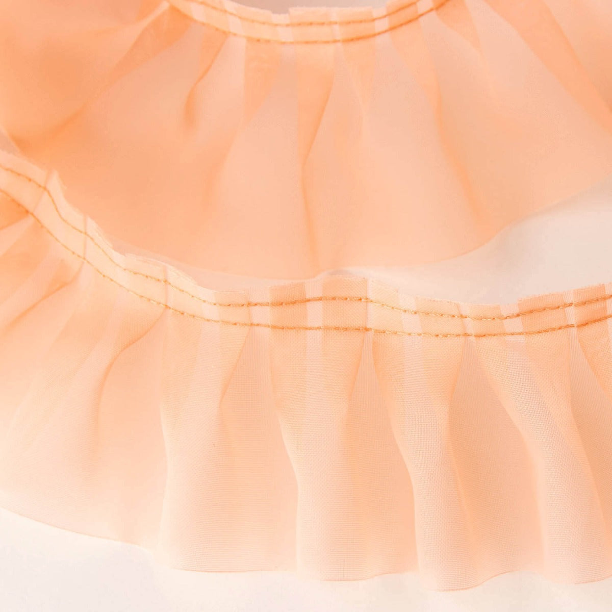 Cinta Plisada Garrucha 6 cm Salmón - Ribes y Casals