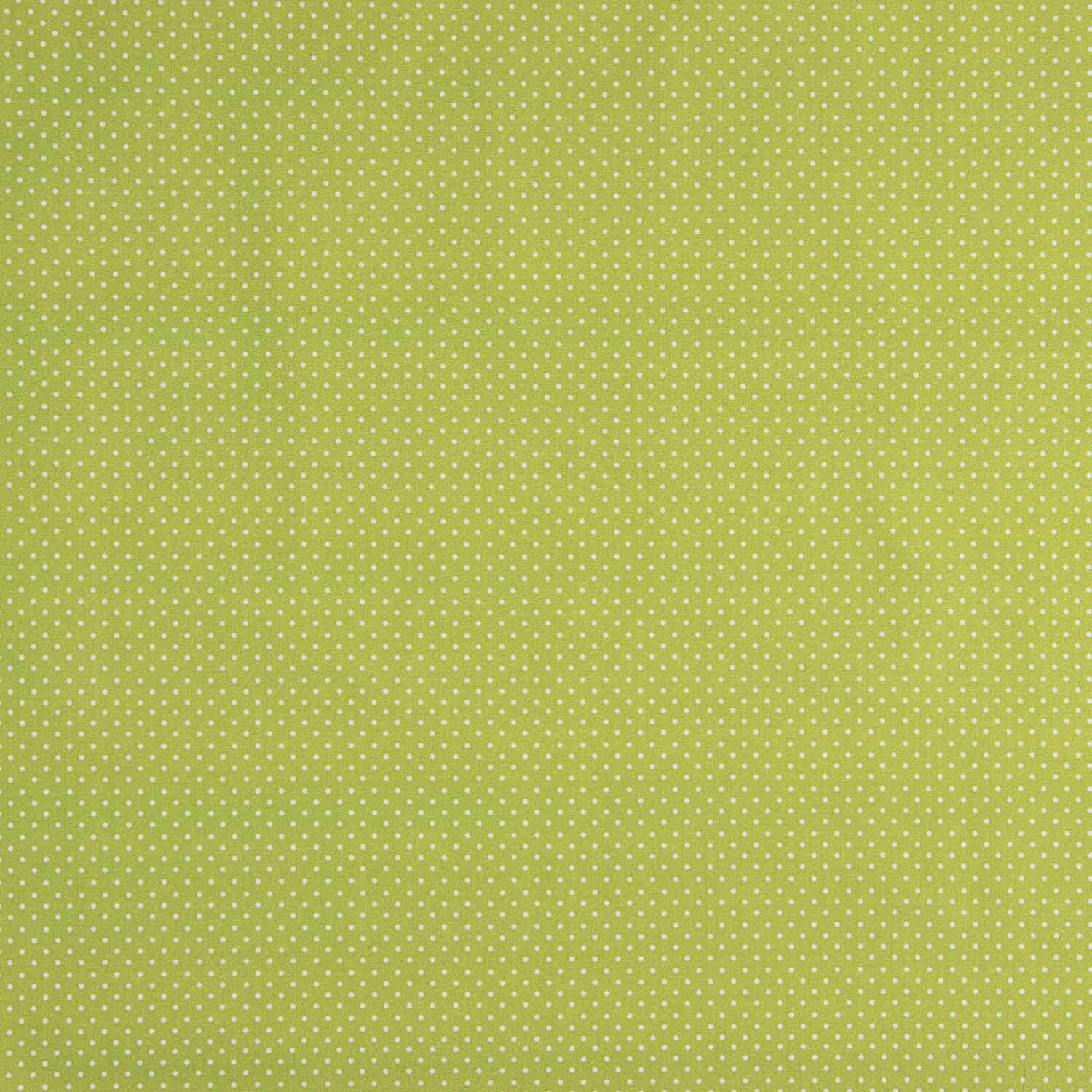 Percal imprimé à pois blancs sur fond pistache - Ribes y Casals
