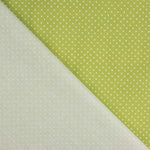 Percal imprimé à pois blancs sur fond pistache - Ribes y Casals