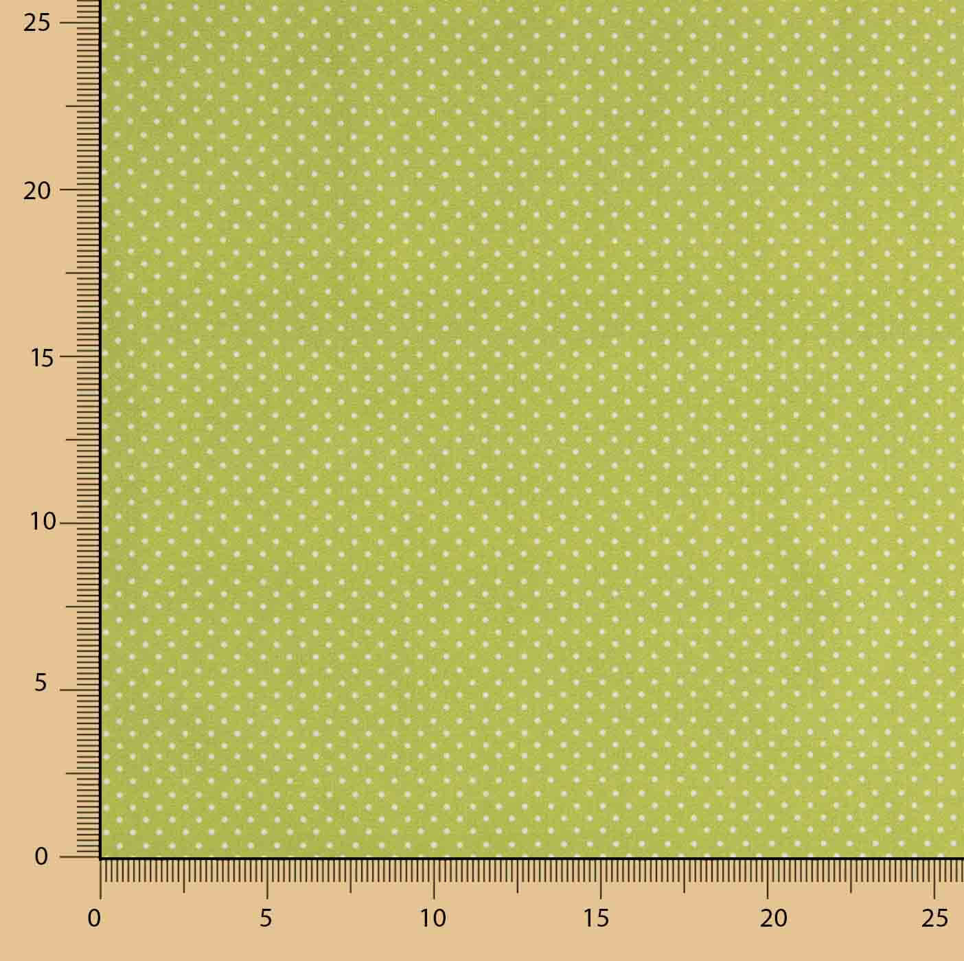Percal imprimé à pois blancs sur fond pistache - Ribes y Casals