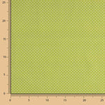 Percal imprimé à pois blancs sur fond pistache - Ribes y Casals