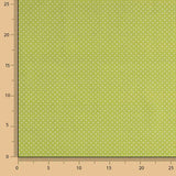 Percal imprimé à pois blancs sur fond pistache - Ribes y Casals