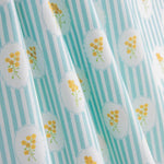 Percal imprimé médaillon floral vert d'eau - Ribes y Casals