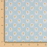 Percal imprimé médaillon floral vert d'eau - Ribes y Casals