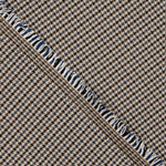 Laine et viscose à motif pied-de-poule marron et bleu - Ribes y Casals