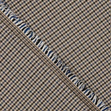 Laine et viscose à motif pied-de-poule marron et bleu - Ribes y Casals