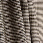Laine et viscose à motif pied-de-poule marron et bleu - Ribes y Casals