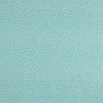 Percal imprimé bouquets blanc vert eau - Ribes y Casals