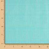 Percal imprimé à rayures vert d'eau - Ribes y Casals