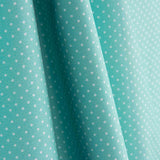 Percal imprimé à pois blancs et vert d'eau - Ribes y Casals