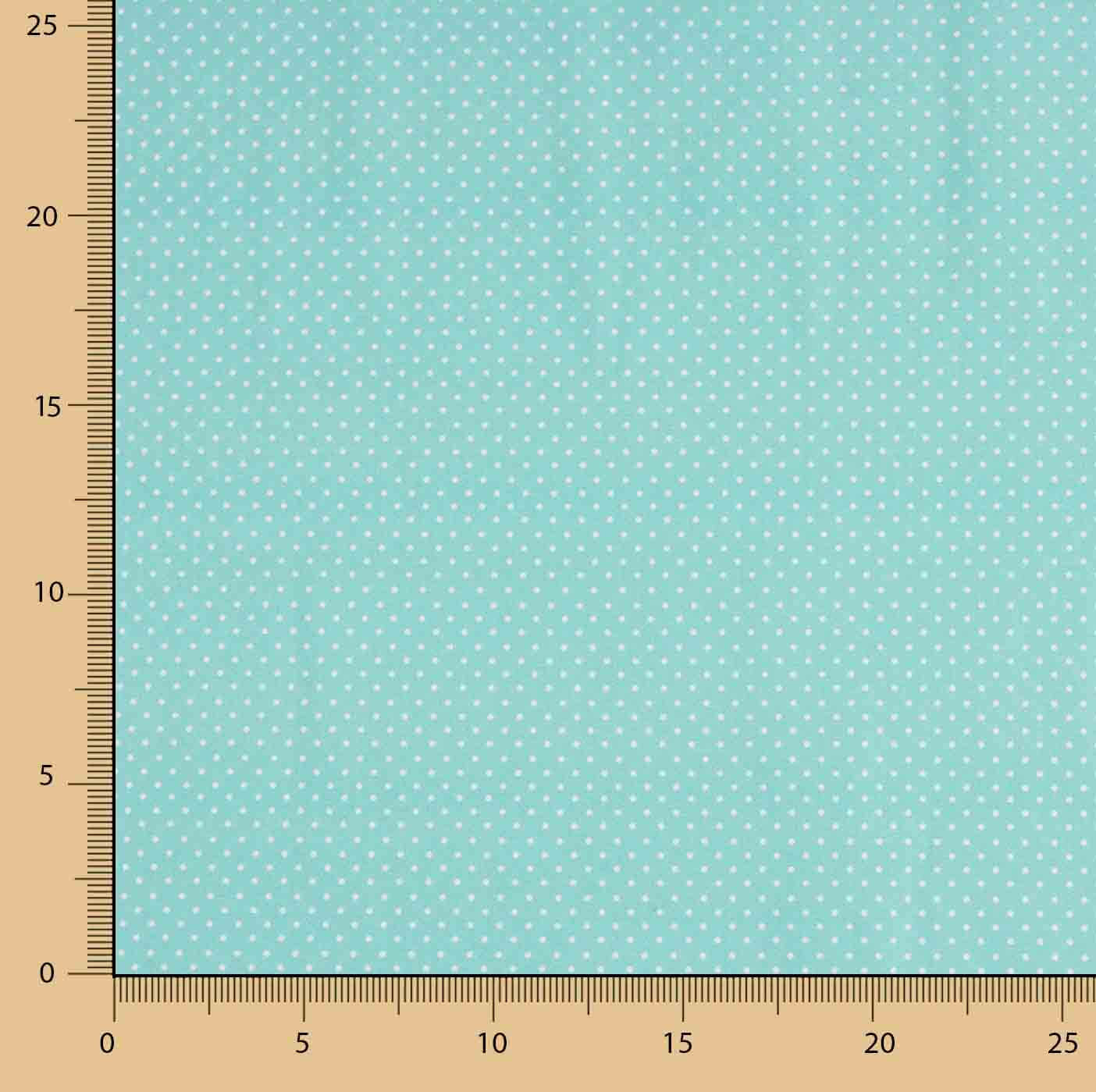 Percal imprimé à pois blancs et vert d'eau - Ribes y Casals