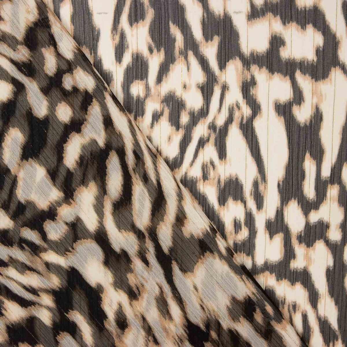 Mousseline de polyester froissée – Dune avec lurex - Ribes y Casals