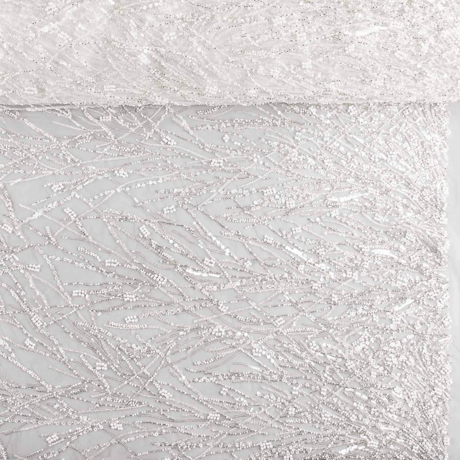 Robe de mariée en tulle blanc avec branches dégradées et strass « Elegance » - Ribes y Casals