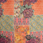 Gaze Bambula Lurex imprimée Patchwork Boho Coralia - Ribes y Casals