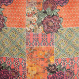 Gaze Bambula Lurex imprimée Patchwork Boho Coralia - Ribes y Casals