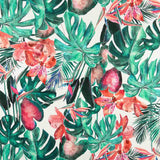 Viscose Bambula à imprimé Tropical Vert - Ribes y Casals