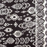 Chutes de viscose à imprimé ethnique avec bordure noire - Différentes dimensions x largeur de 140 cm - Ribes y Casals