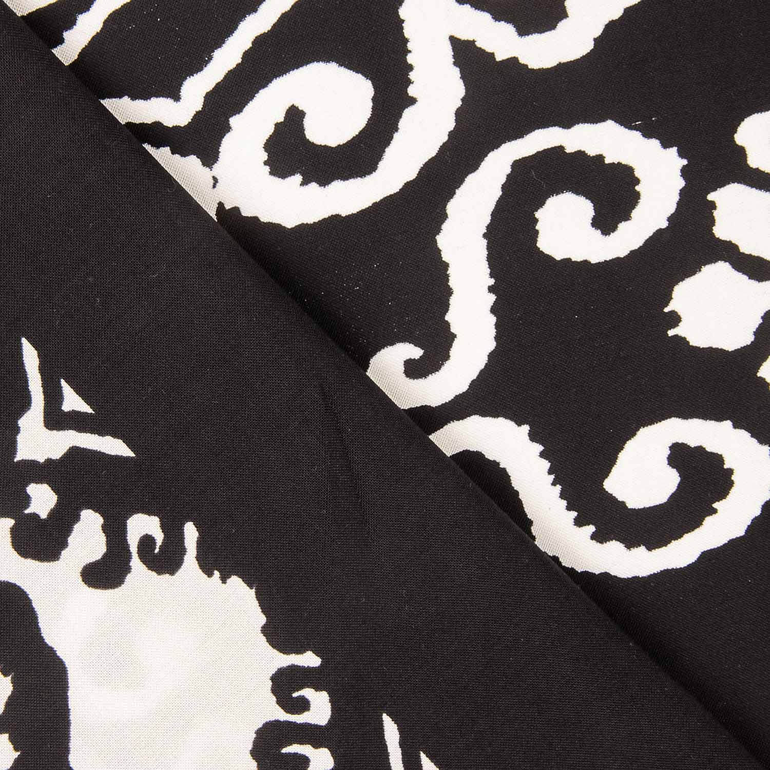 Chutes de viscose à imprimé ethnique avec bordure noire - Différentes dimensions x largeur de 140 cm - Ribes y Casals