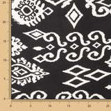 Chutes de viscose à imprimé ethnique avec bordure noire - Différentes dimensions x largeur de 140 cm - Ribes y Casals