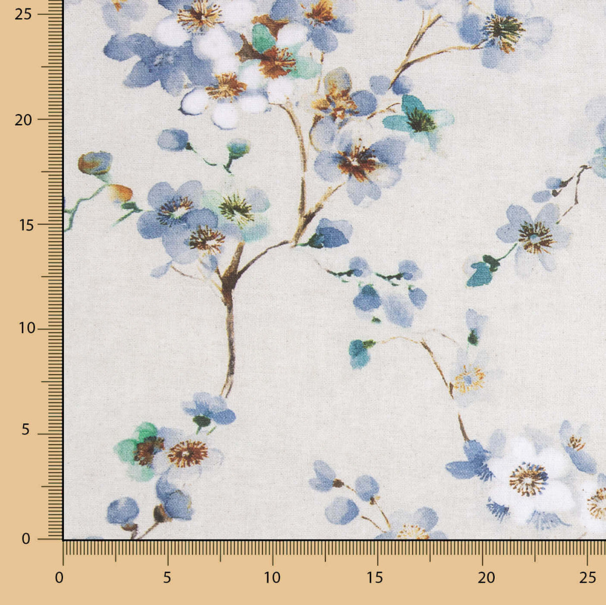 Toile Cretonne Bleu Printemps - Ribes y Casals