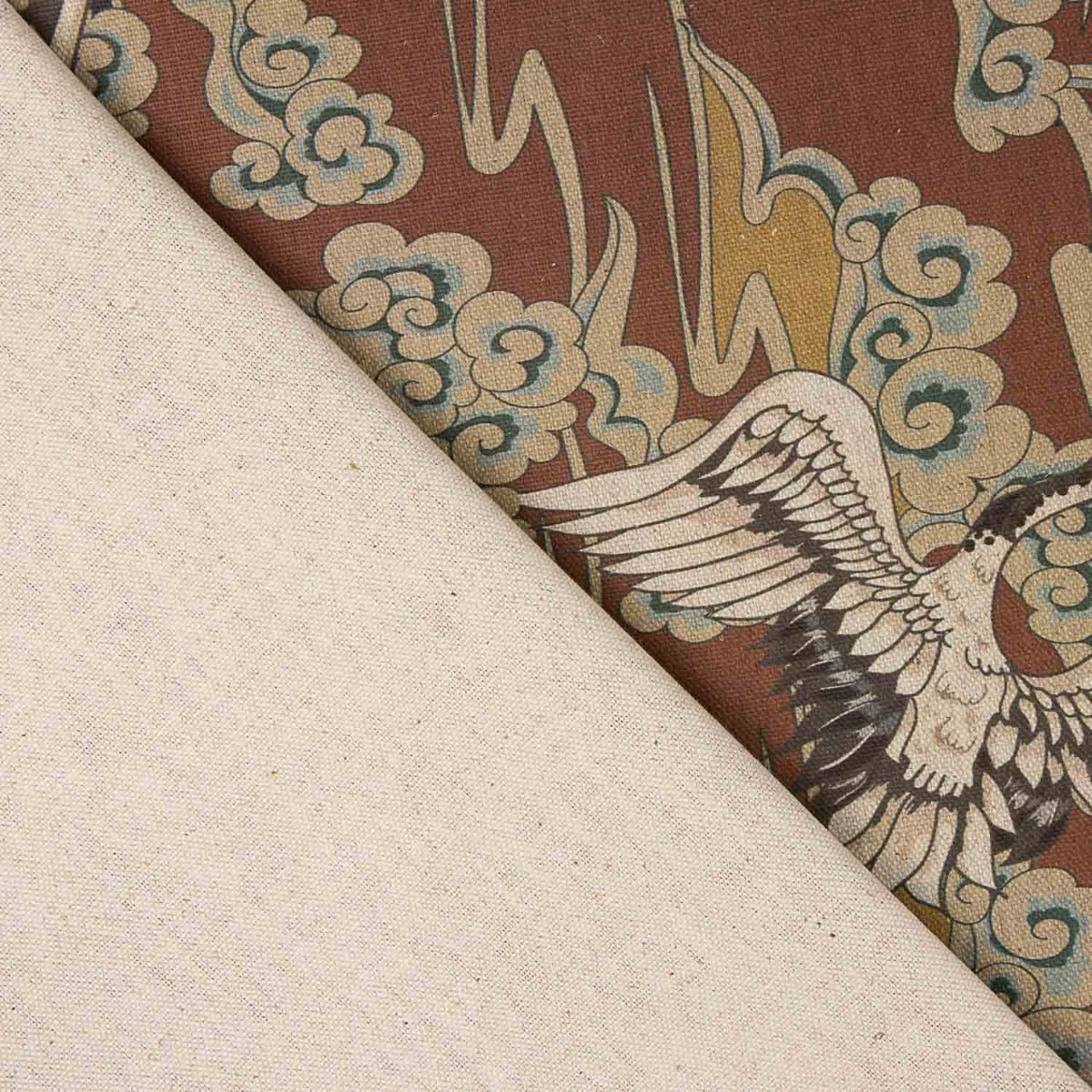 Toile de coton demi-panama – Grues orientales - Ribes y Casals