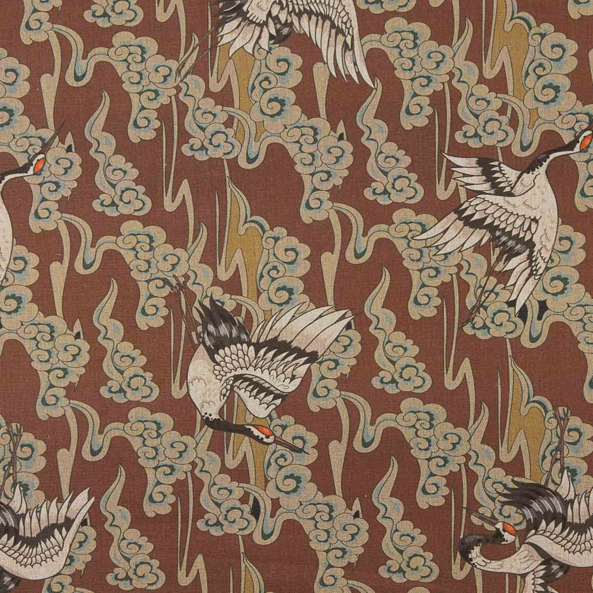 Toile de coton demi-panama – Grues orientales - Ribes y Casals