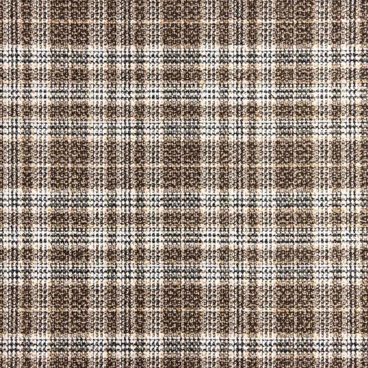 Tissu pour manteau à carreaux marron - Ribes y Casals