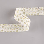 Biais en coton biologique Zoo orange-vert 30 mm - Ribes y Casals